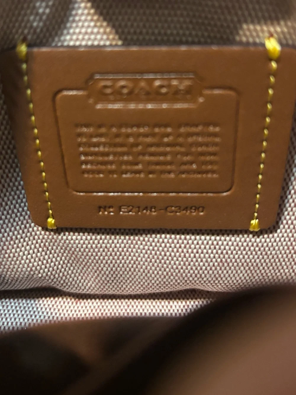 NWOT Coach Quilting Swinger 20 Gold Brass Hardware